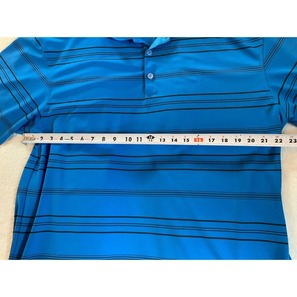 NIKE Golf Polo Shirt Men XL‎ Blue DRI-FIT